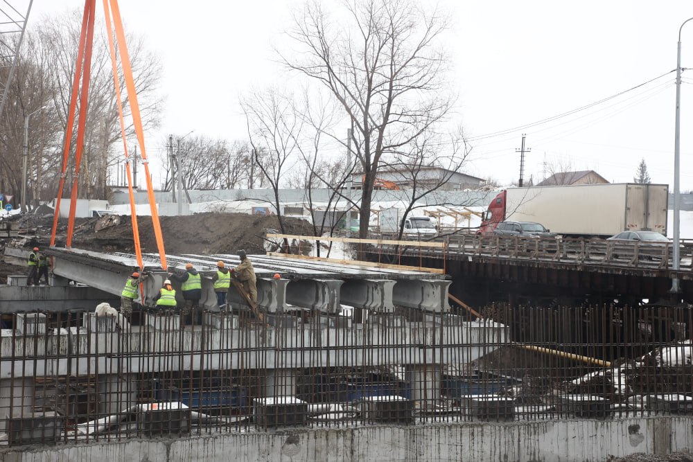 Как строят мост через Тулу в Новосибирске