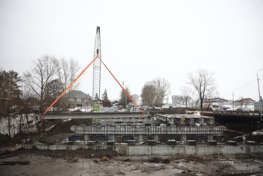 Как строят мост через Тулу в Новосибирске Как строят мост через Тулу в Новосибирске