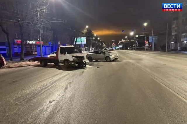 Cбили ночью. В Ленинском районе Новосибирска ночью 15 апреля произошло ДТП