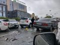 Массовая авария у Октябрьского моста