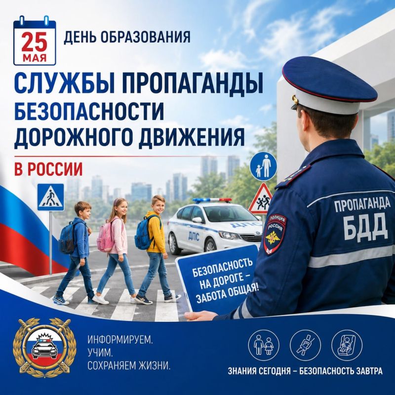 Сегодня в России отмечается День образования службы пропаганды безопасности дорожного движения