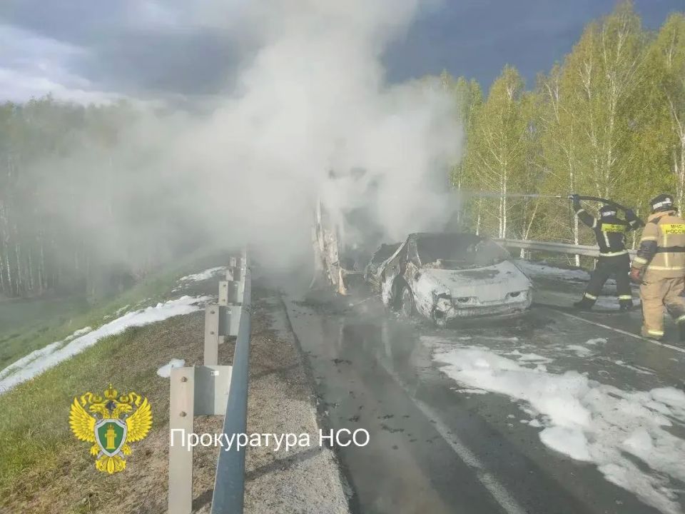 ДТП с возгоранием двух автомобилей произошло на трассе Р-255 в Мошковском районе Новосибирской области ДТП с возгоранием двух автомобилей произошло на трассе Р-255 в Мошковском районе Новосибирской области