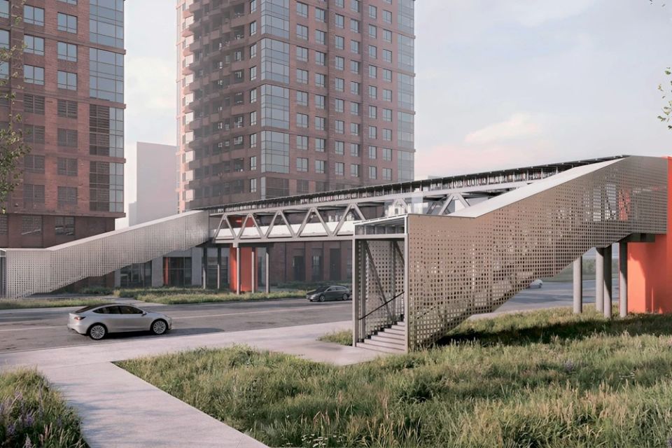 Пешеходный мост с «музыкой ветра» появится над улицей Большевистской Пешеходный мост с «музыкой ветра» появится над улицей Большевистской