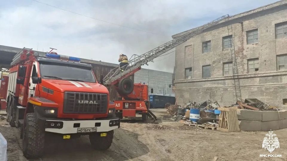 В Новосибирске огнеборцы МЧС России ликвидируют пожар на складе В Новосибирске огнеборцы МЧС России ликвидируют пожар на складе