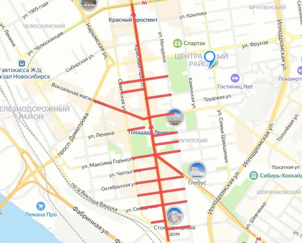 Эти улицы перекроют в День города в Новосибирске