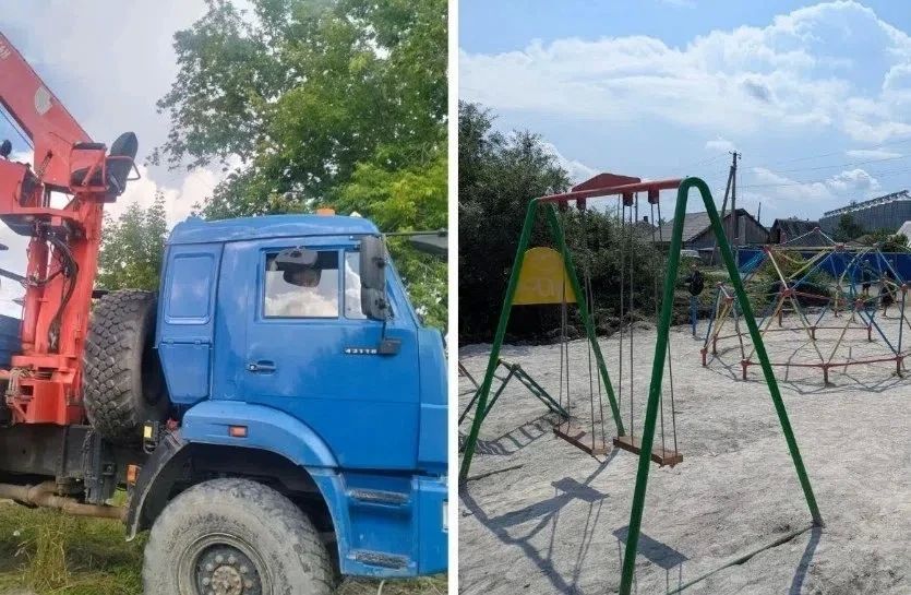 Похищение детской площадки в Искитиме