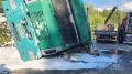 Пьяный водитель опрокинул грузовик