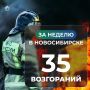 За неделю в Новосибирске произошло 35 пожаров