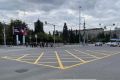 На площади Ленина появилась «вафельная» разметка