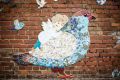 Мозаика вместо голубятни: новосибирцы украсили сквер панно с птицами и ангелом