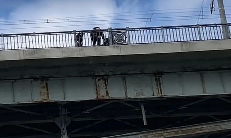 В Новосибирске спасатели предотвратили попытку суицида на Октябрьском мосту