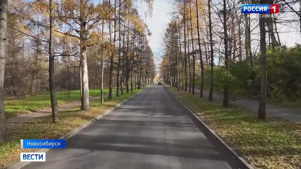 В Академгородке привели в порядок ключевую дорогу к Технопарку — на улице Академика Будкера уложили новый асфальт