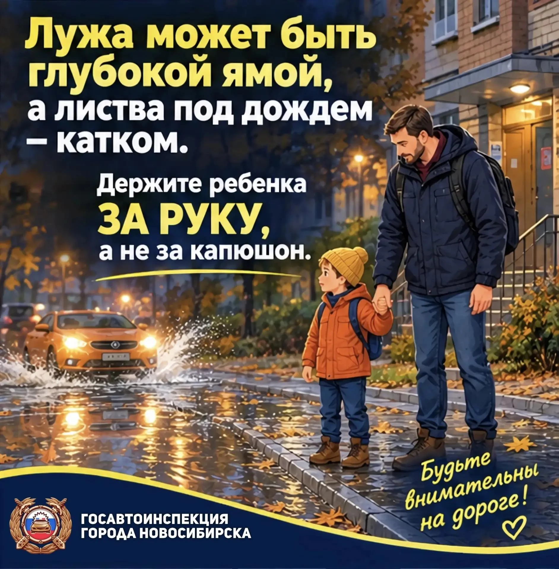 ОСЕНЬЮ НА ДОРОГЕ ОСОБАЯ ОСТОРОЖНОСТЬ!